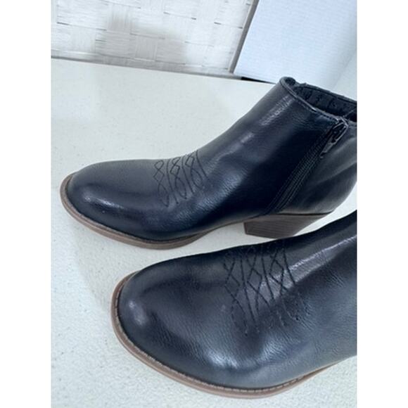 "FRYE & Co" Ankle Slip On Leather Ankle Boots‎ Size 6.5 Cowgirl Rodeo Block Heel - Picture 5 of 14